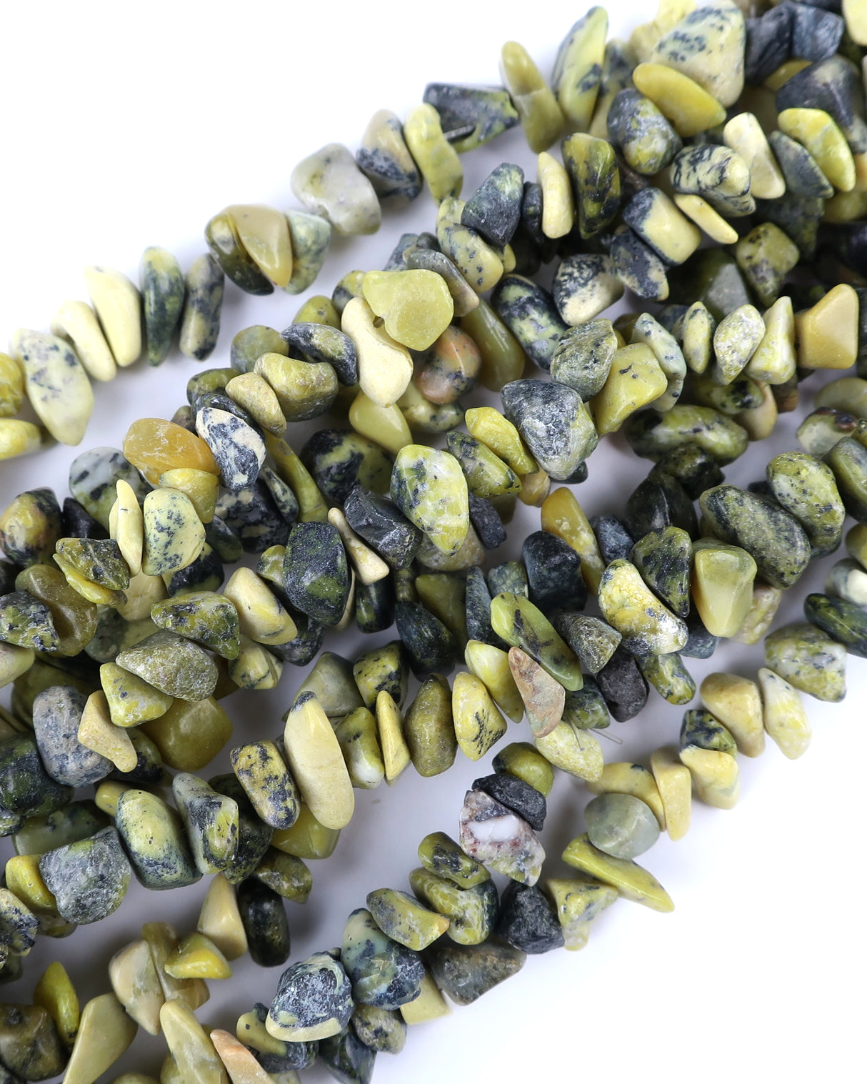 Medium Yellow Turquoise Chip Beads · 30" strand