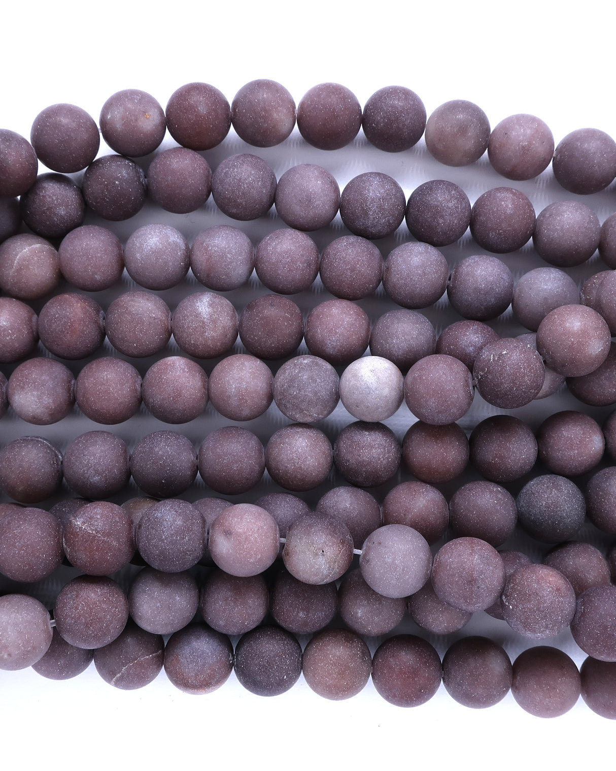 10mm · Frosted · Purple Aventurine · Round Beads · 15" full strand