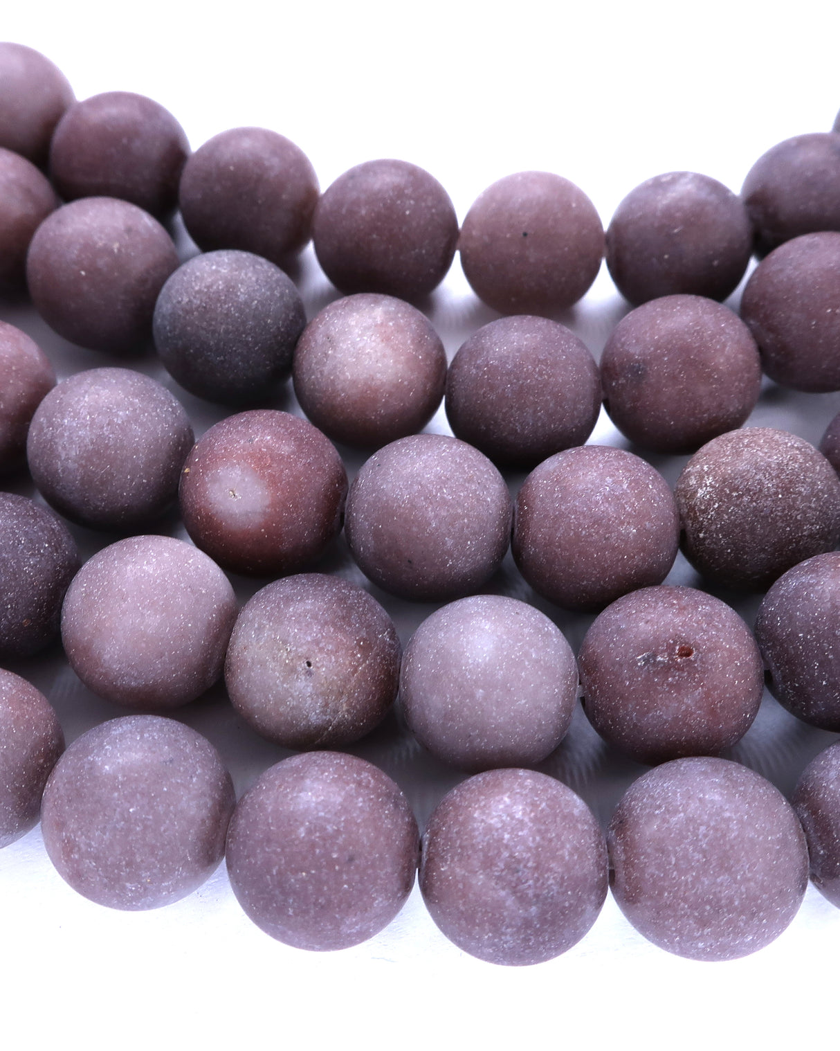 10mm · Frosted · Purple Aventurine · Round Beads · 15" full strand