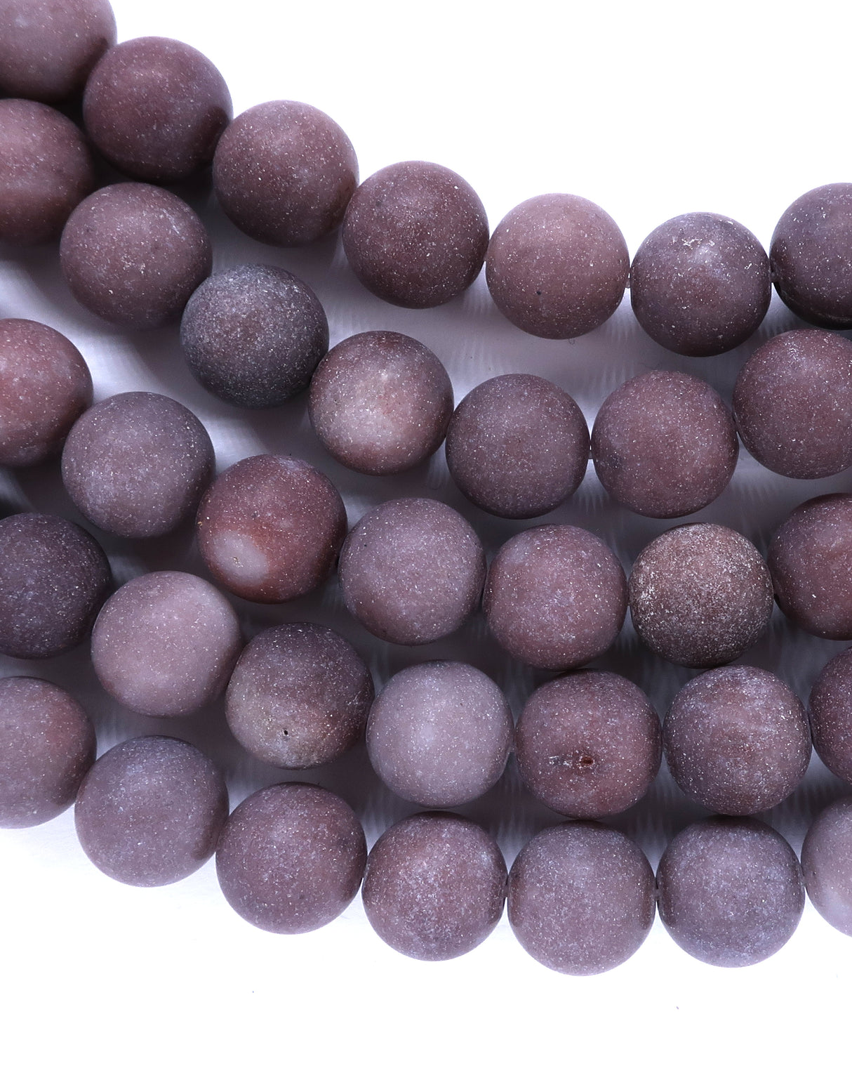 10mm · Frosted · Purple Aventurine · Round Beads · 15" full strand