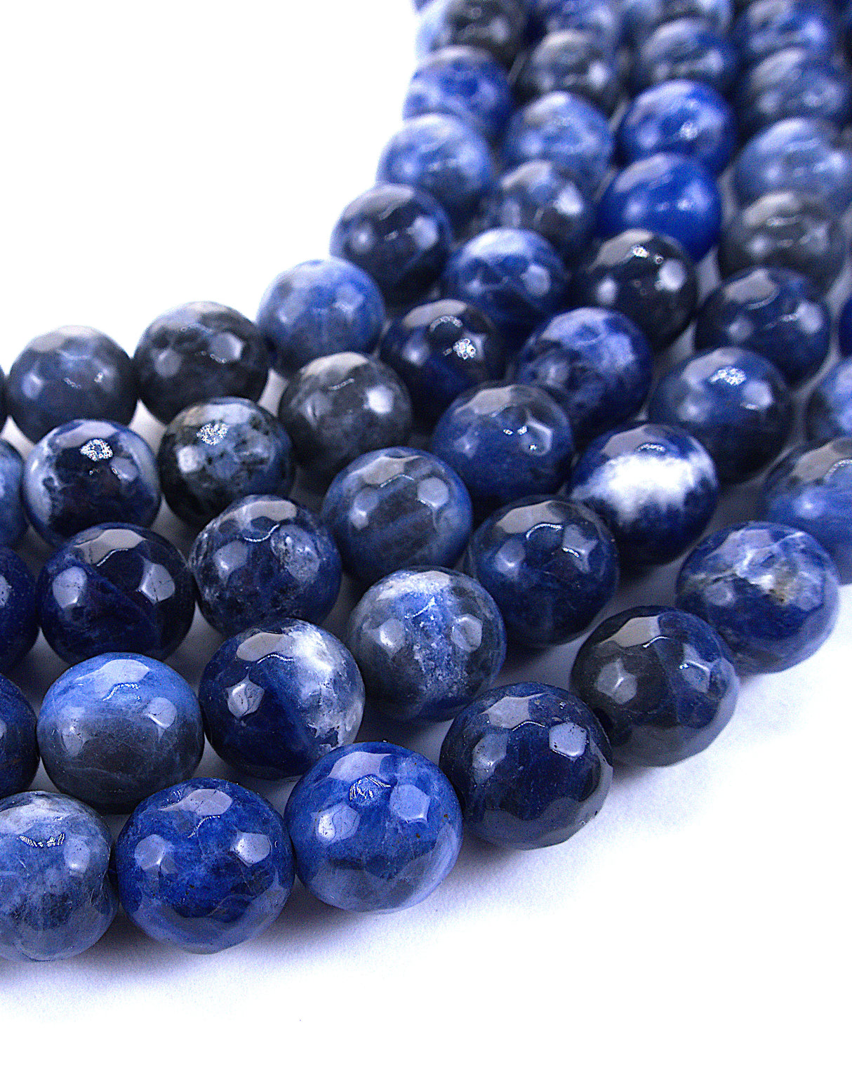 8mm · Faceted · Sodalite · Round Beads · 15" full strand