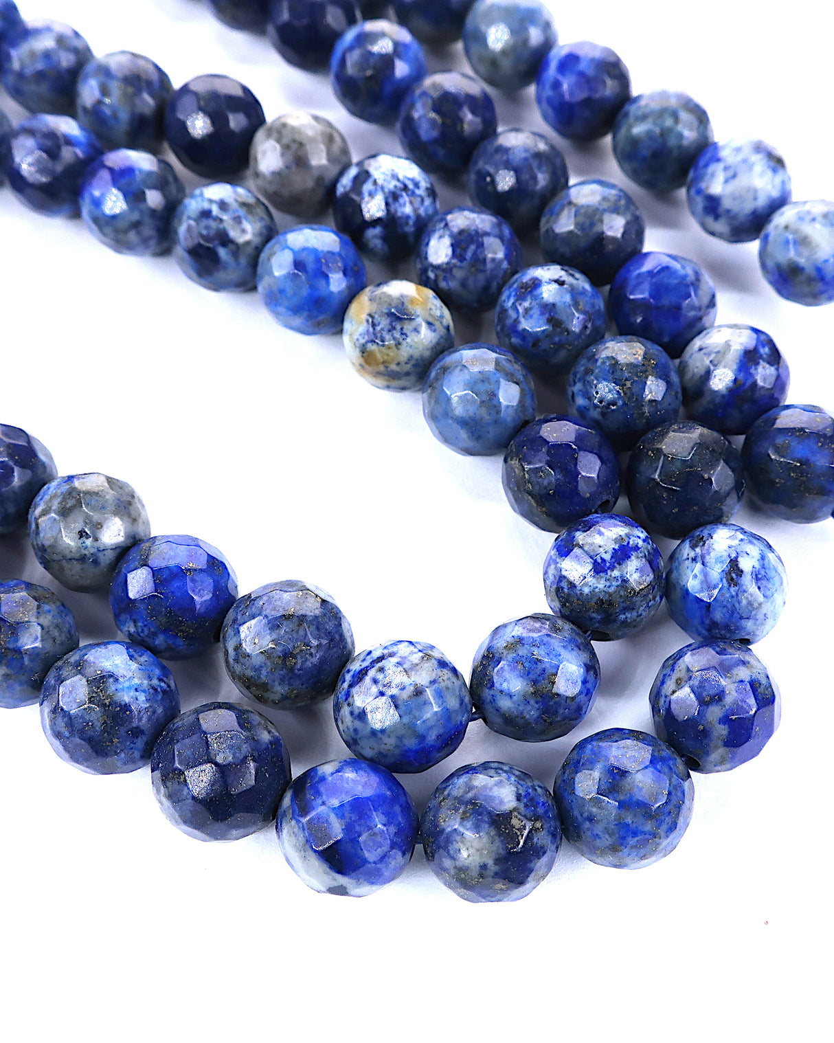 8mm · Faceted ·Lapis Lazuli · Round Beads · 15" full strand