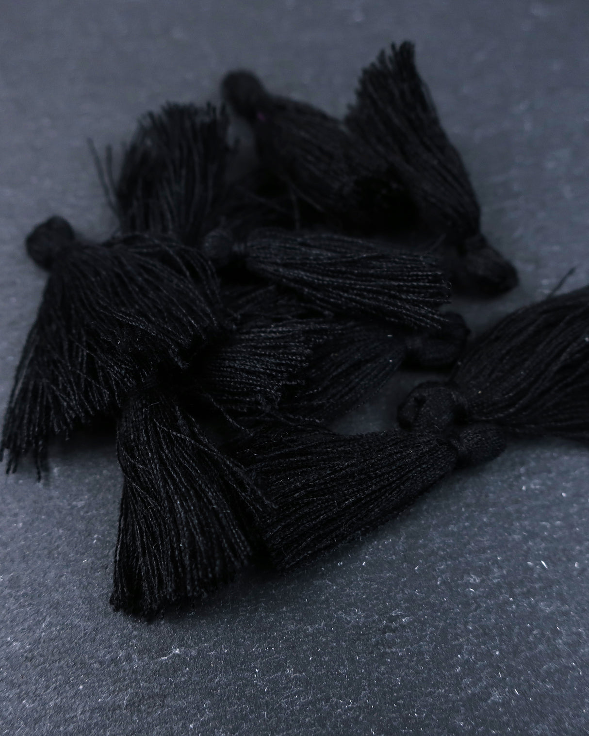 Mini Black Tassels · 10 pack
