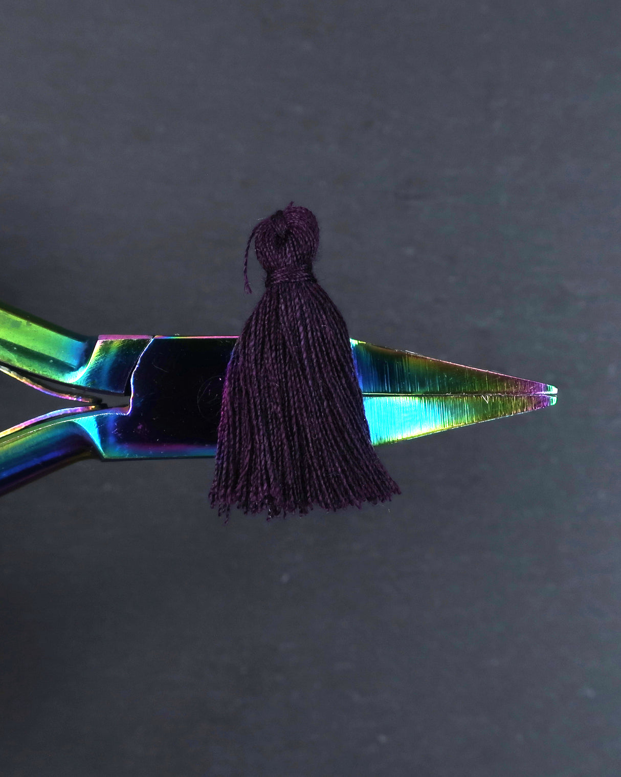 Mini Plum Purple Tassels • 10 pack