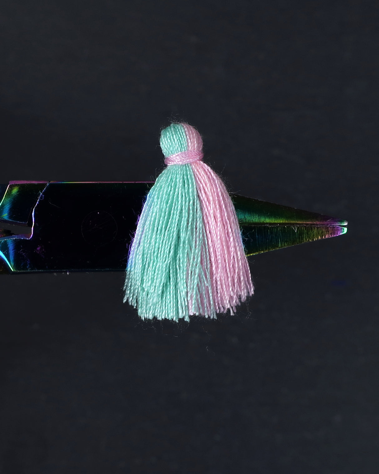 Mini Duo Pink & Mint Tassels · 10 pack