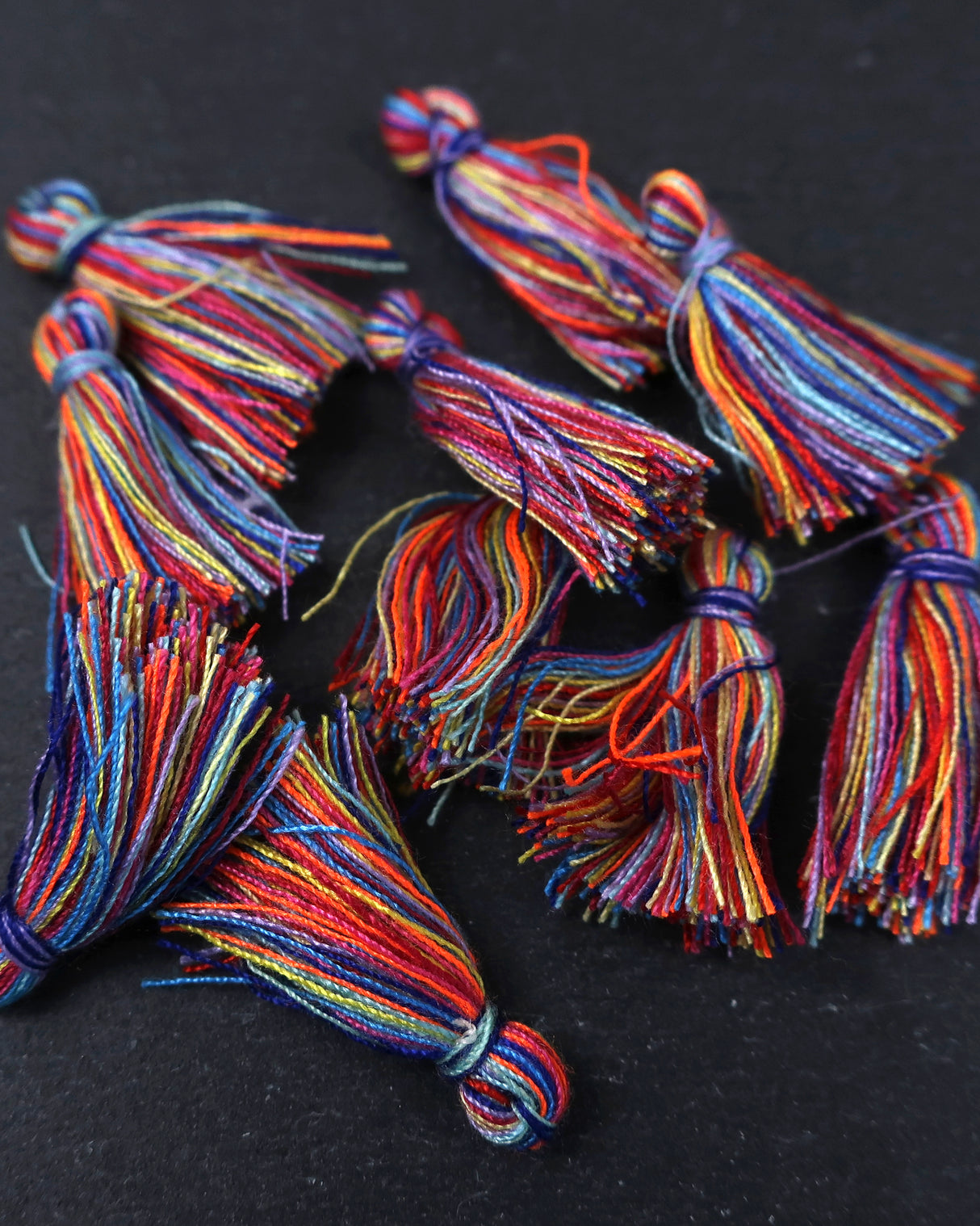 Mini Confetti Vibrant Tassels • 10 pack