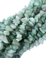 Medium Green Aventurine Chip Beads · 30" strand