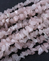 Medium Rose Quartz Chip Beads · 30" strand