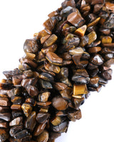 Medium Tigers Eye Chip Beads · 30" strand
