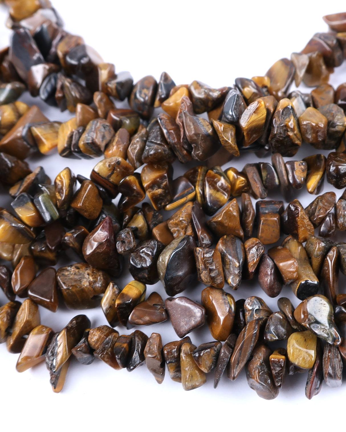 Medium Tigers Eye Chip Beads · 30" strand