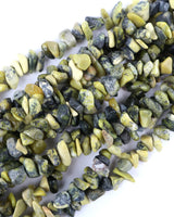 Medium Yellow Turquoise Chip Beads · 30" strand