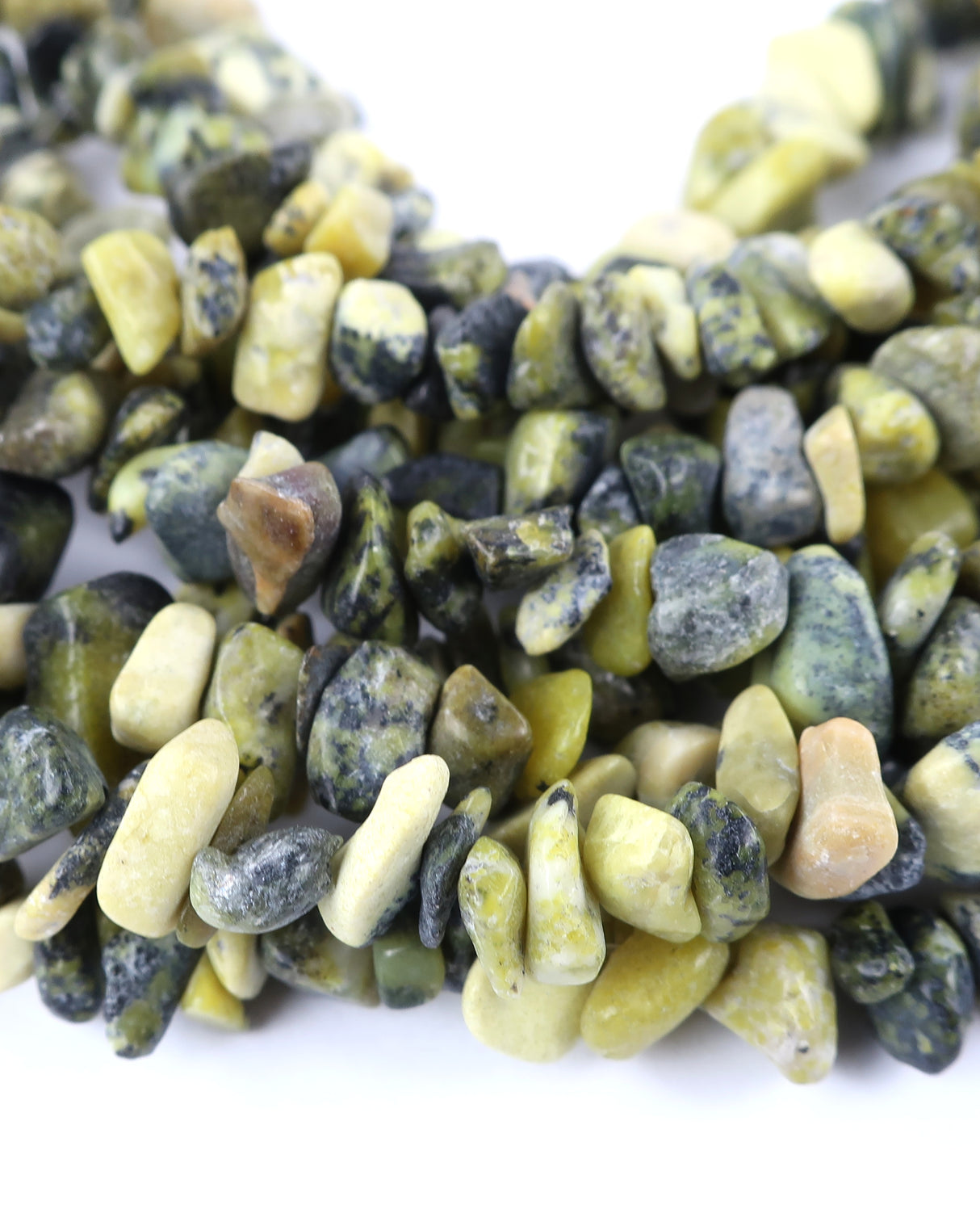 Medium Yellow Turquoise Chip Beads · 30" strand