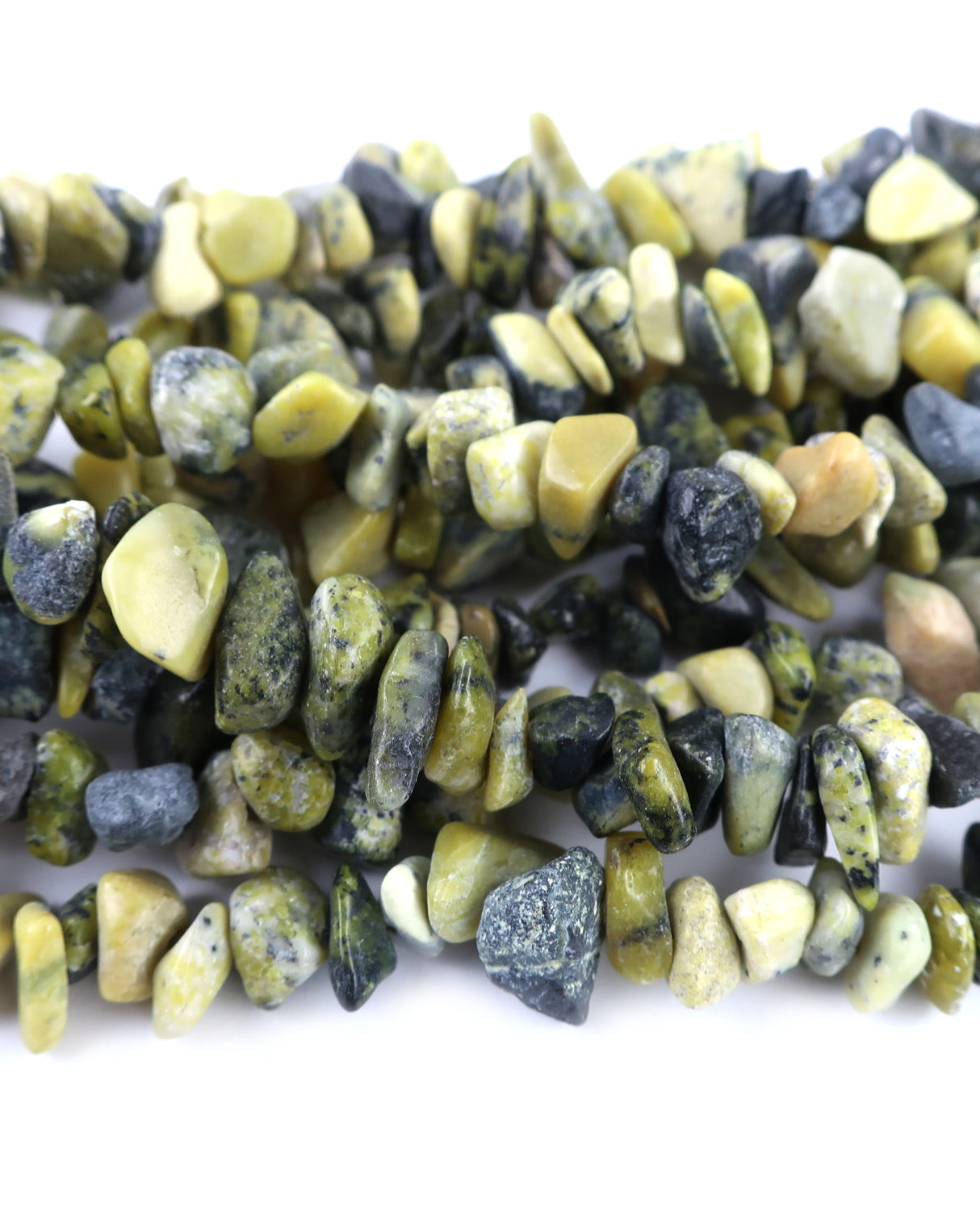 Medium Yellow Turquoise Chip Beads · 30" strand