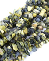 Medium Yellow Turquoise Chip Beads · 30" strand
