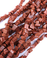 Medium Goldstone Chip Beads · 30" strand
