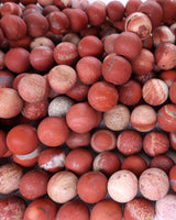 10mm · Frosted · Red Jasper · Round Beads · 15" full strand