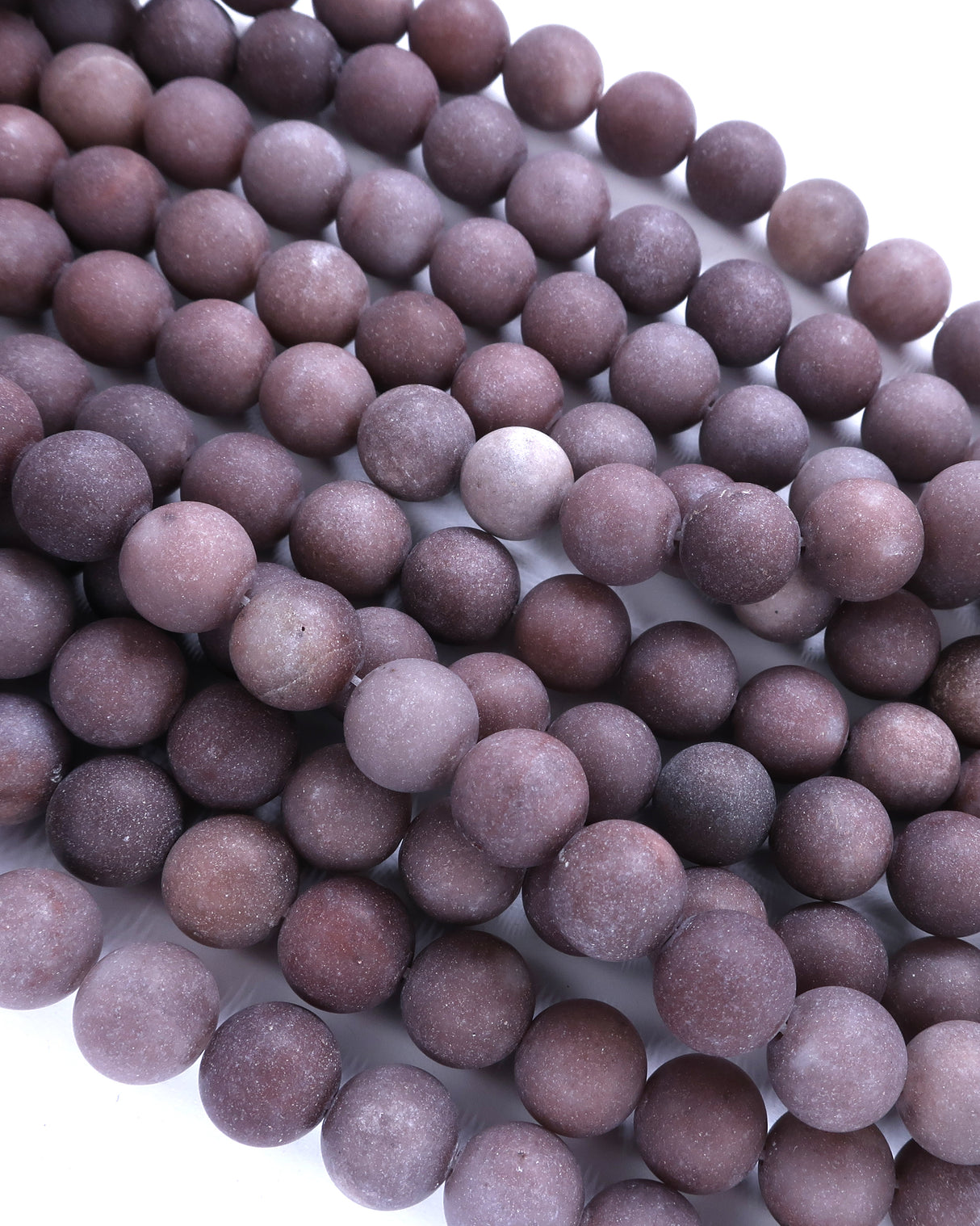 10mm · Frosted · Purple Aventurine · Round Beads · 15" full strand