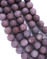 10mm · Frosted · Purple Aventurine · Round Beads · 15" full strand