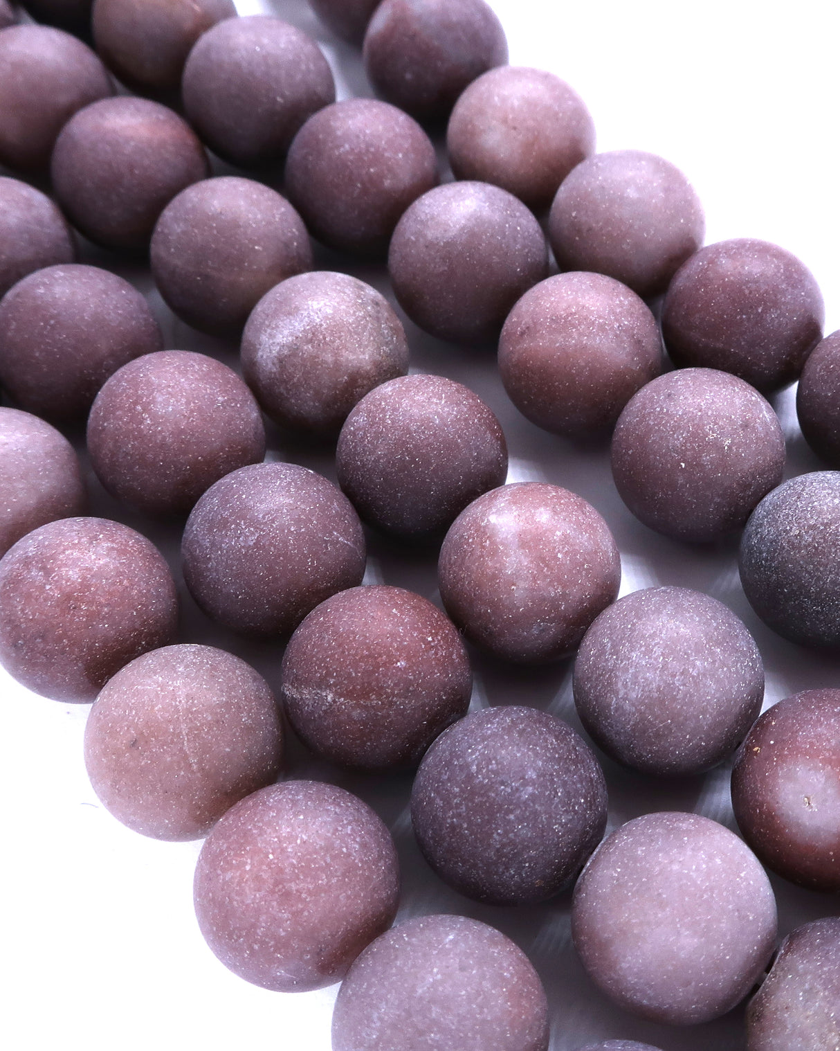 10mm · Frosted · Purple Aventurine · Round Beads · 15" full strand