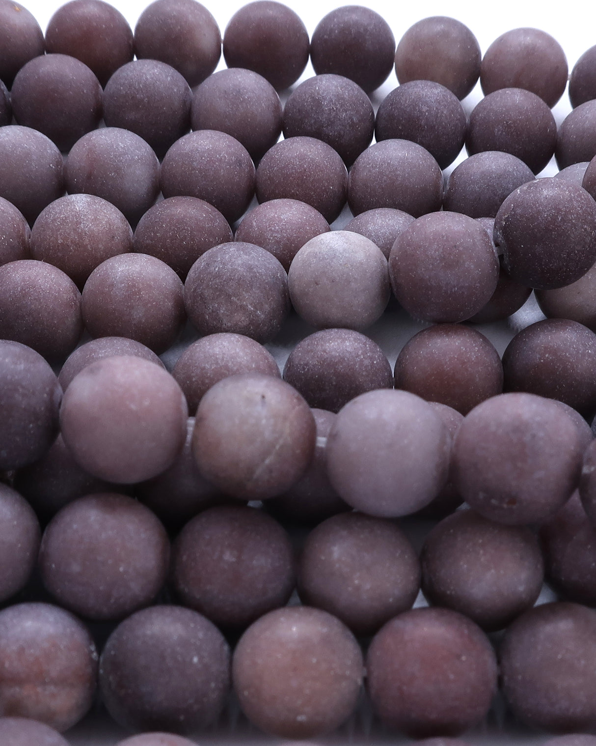 10mm · Frosted · Purple Aventurine · Round Beads · 15" full strand
