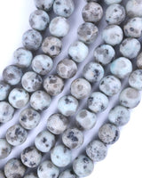 10mm · Frosted · Kiwi Jasper · Round Beads · 15" full strand