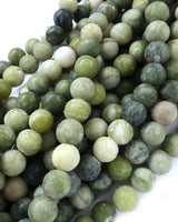 10mm · Frosted · Taiwan Jade · Round Beads · 15" full strand