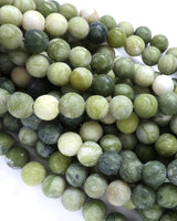 10mm · Frosted · Taiwan Jade · Round Beads · 15" full strand