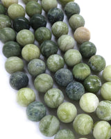 10mm · Frosted · Taiwan Jade · Round Beads · 15" full strand