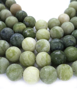 10mm · Frosted · Taiwan Jade · Round Beads · 15" full strand