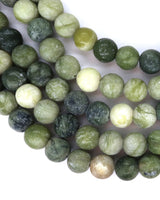 10mm · Frosted · Taiwan Jade · Round Beads · 15" full strand