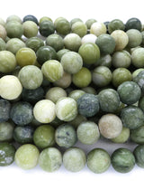 10mm · Frosted · Taiwan Jade · Round Beads · 15" full strand