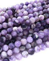 10mm · Frosted · Amethyst · Round Beads · 15" full strand