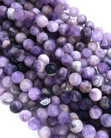 10mm · Frosted · Amethyst · Round Beads · 15" full strand
