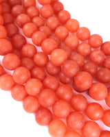 10mm · Frosted · Red Aventurine · Round Beads · 15" full strand
