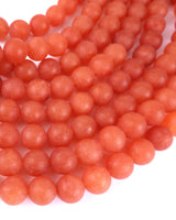 10mm · Frosted · Red Aventurine · Round Beads · 15" full strand