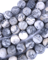 10mm · Frosted · Net Jasper · Round Beads · 15" full strand