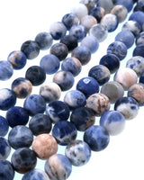 6mm Frosted Sodalite round beads · 15"