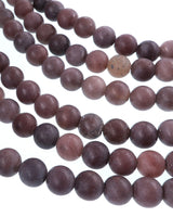 6mm Frosted Purple Aventurine round beads · 15"