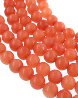 6mm · Frosted · Red Aventurine · round beads · 15"