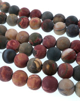 6mm Frosted Picasso Jasper round beads · 15"