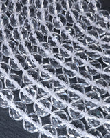 8mm · Faceted · Crystal Quartz · Round Beads · 15" full strand