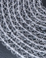 8mm · Faceted · Crystal Quartz · Round Beads · 15" full strand