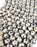 8mm · Faceted · Dalmatian Jasper · Round Beads · 15" full strand