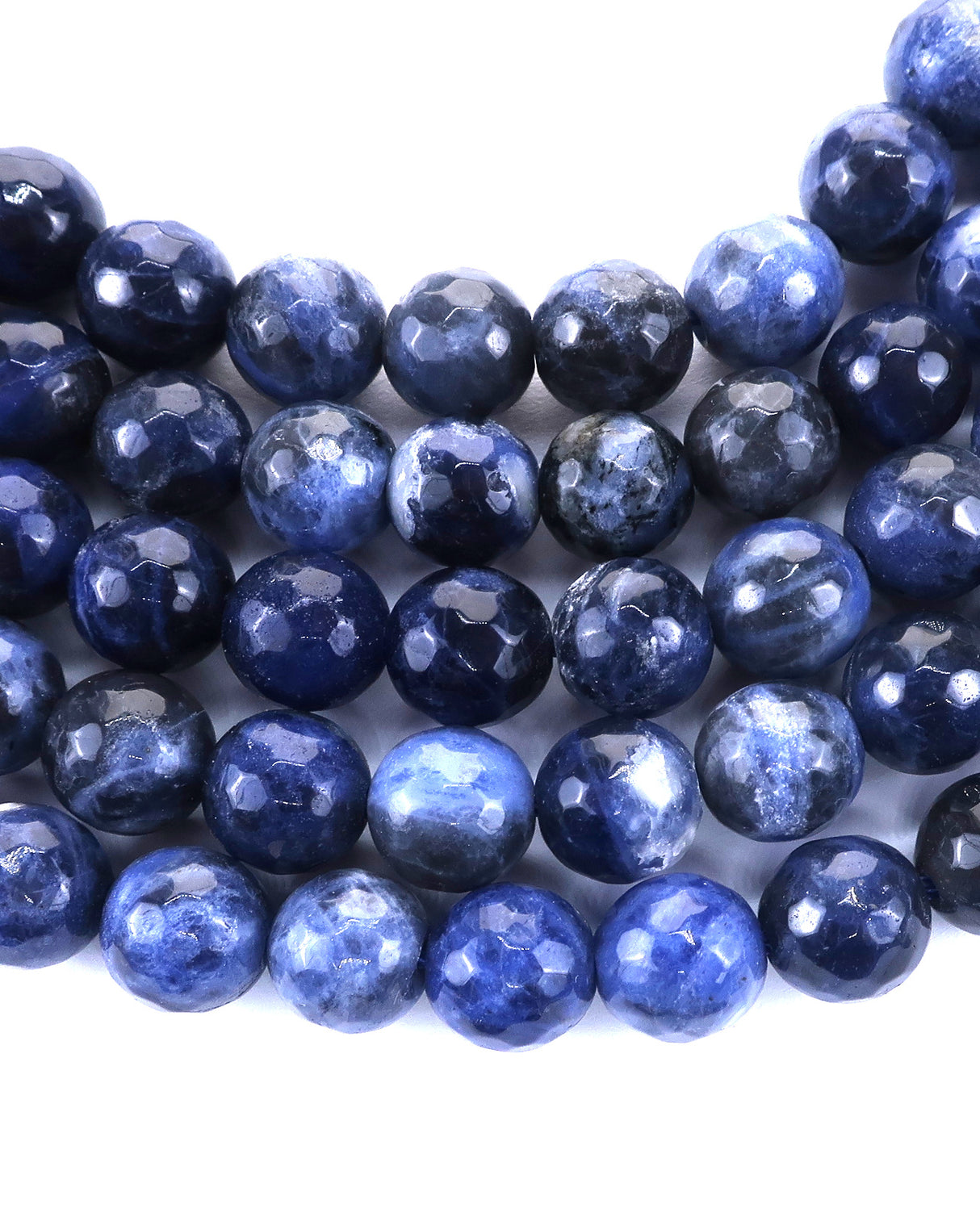 8mm · Faceted · Sodalite · Round Beads · 15" full strand