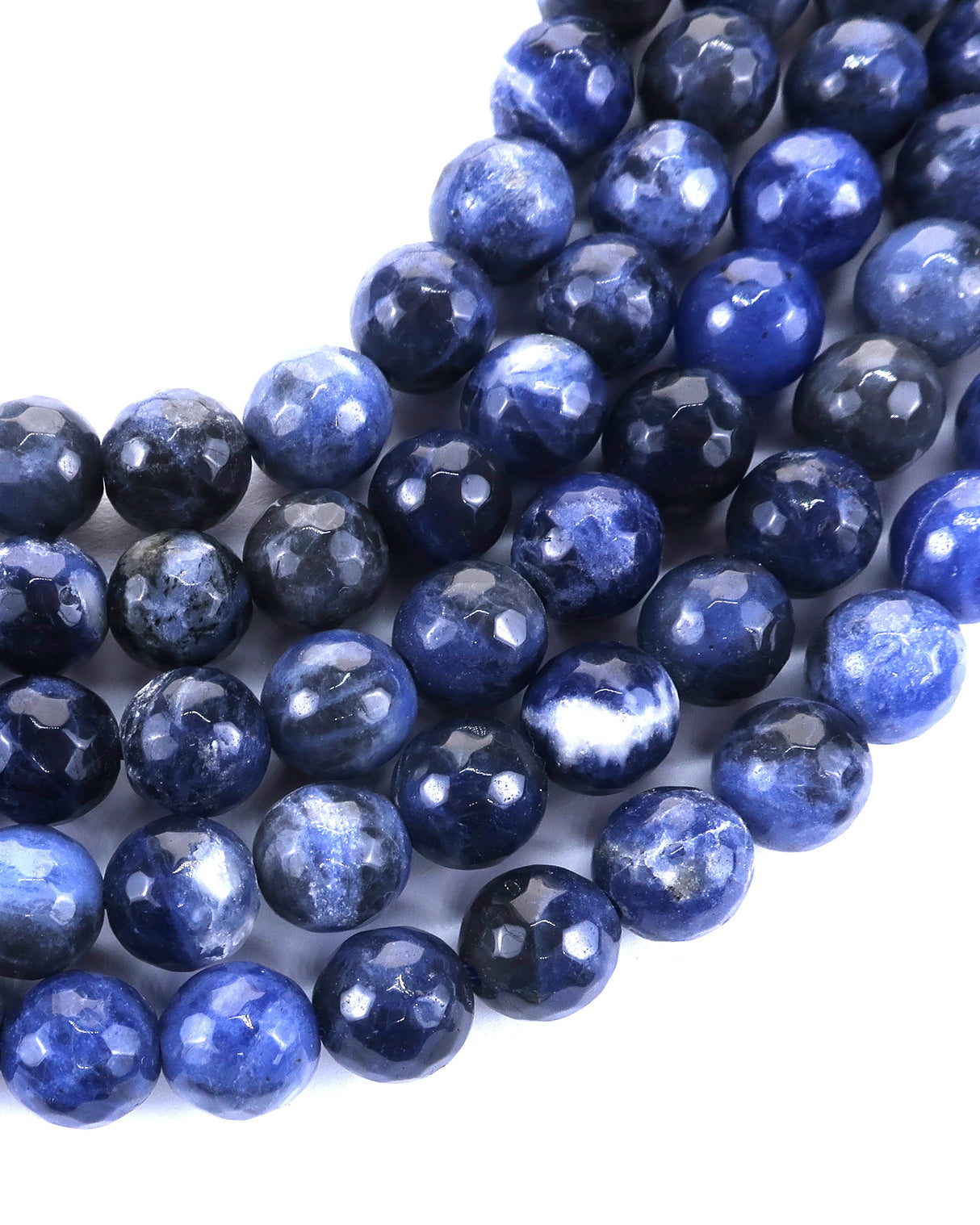 8mm · Faceted · Sodalite · Round Beads · 15" full strand
