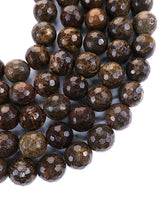8mm · Faceted · Bronzite · Round Beads · 15" full strand