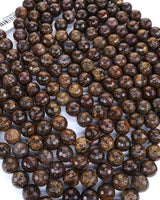 8mm · Faceted · Bronzite · Round Beads · 15" full strand