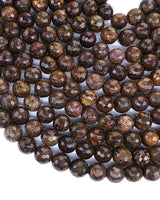 8mm · Faceted · Bronzite · Round Beads · 15" full strand