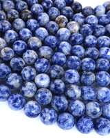 8mm · Faceted · Blue Spot Jasper · Round Beads · 15" full strand