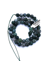 8mm · Faceted · Moss Agate · Round Beads · 15" full strand